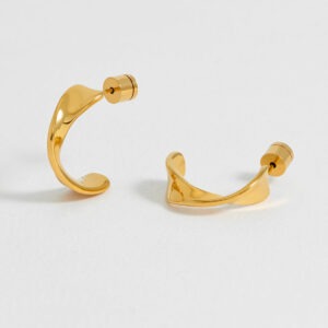 Twist Hoop Earrings - Gold - Estella Bartlett | The Jewellery Edit at Jaynes Bridalwear, Lincoln