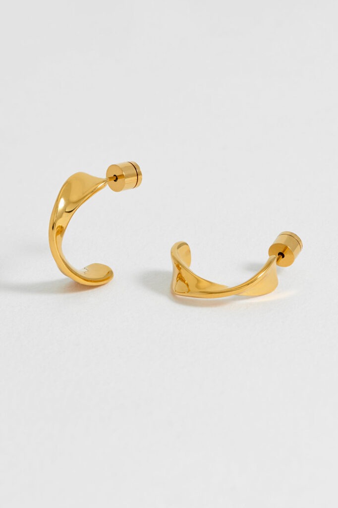Twist Hoop Earrings - Gold - Estella Bartlett | The Jewellery Edit at Jaynes Bridalwear, Lincoln