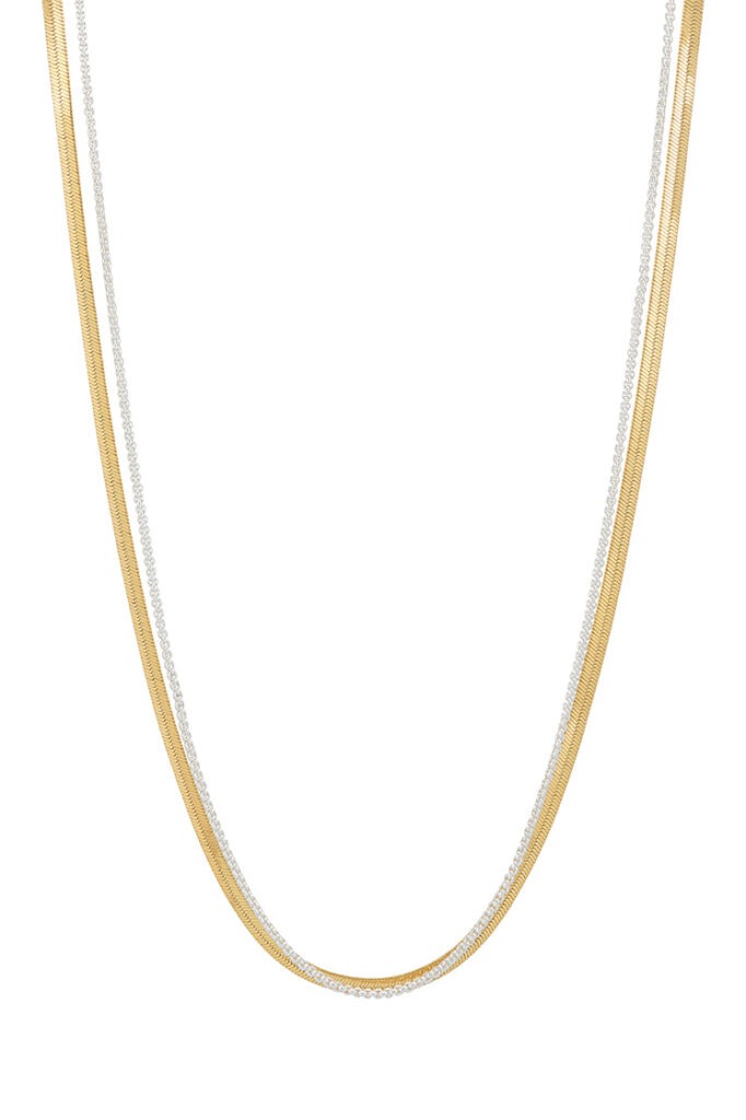 Gold Herringbone Chain Stacking Set - Estella Bartlett | The Jewellery Edit at Jaynes Bridalwear, Lincoln