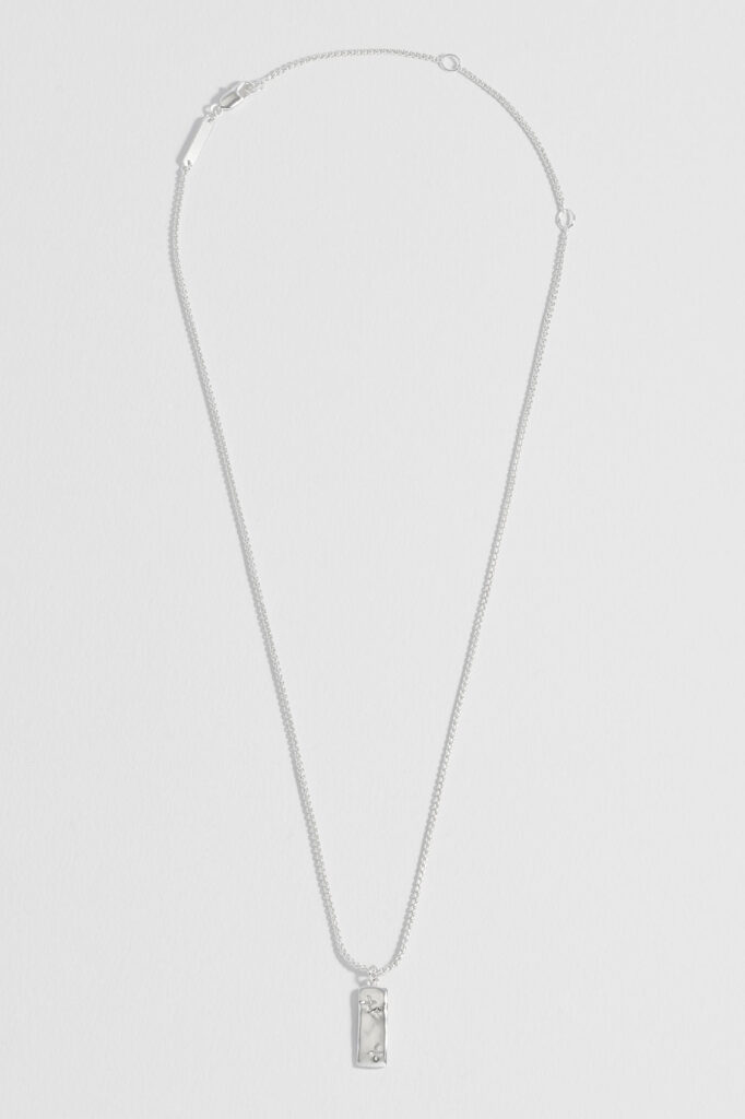Molten Tablet CZ Drop Pendant Necklace - Silver - Estella Bartlett | The Jewellery Edit at Jaynes Bridalwear, Lincoln