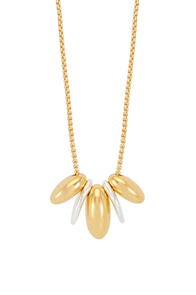 Mixed Metal Sculptural Statement Necklace - Estella Bartlett | The Jewellery Edit at Jaynes Bridalwear, Lincoln